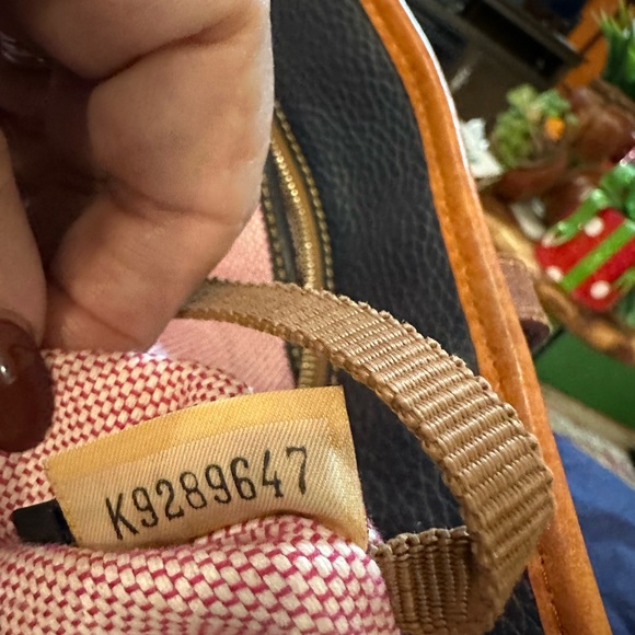 Dooney & Bourke Navy and Brown Leather Tote with dust bag - Picture 4 of 6